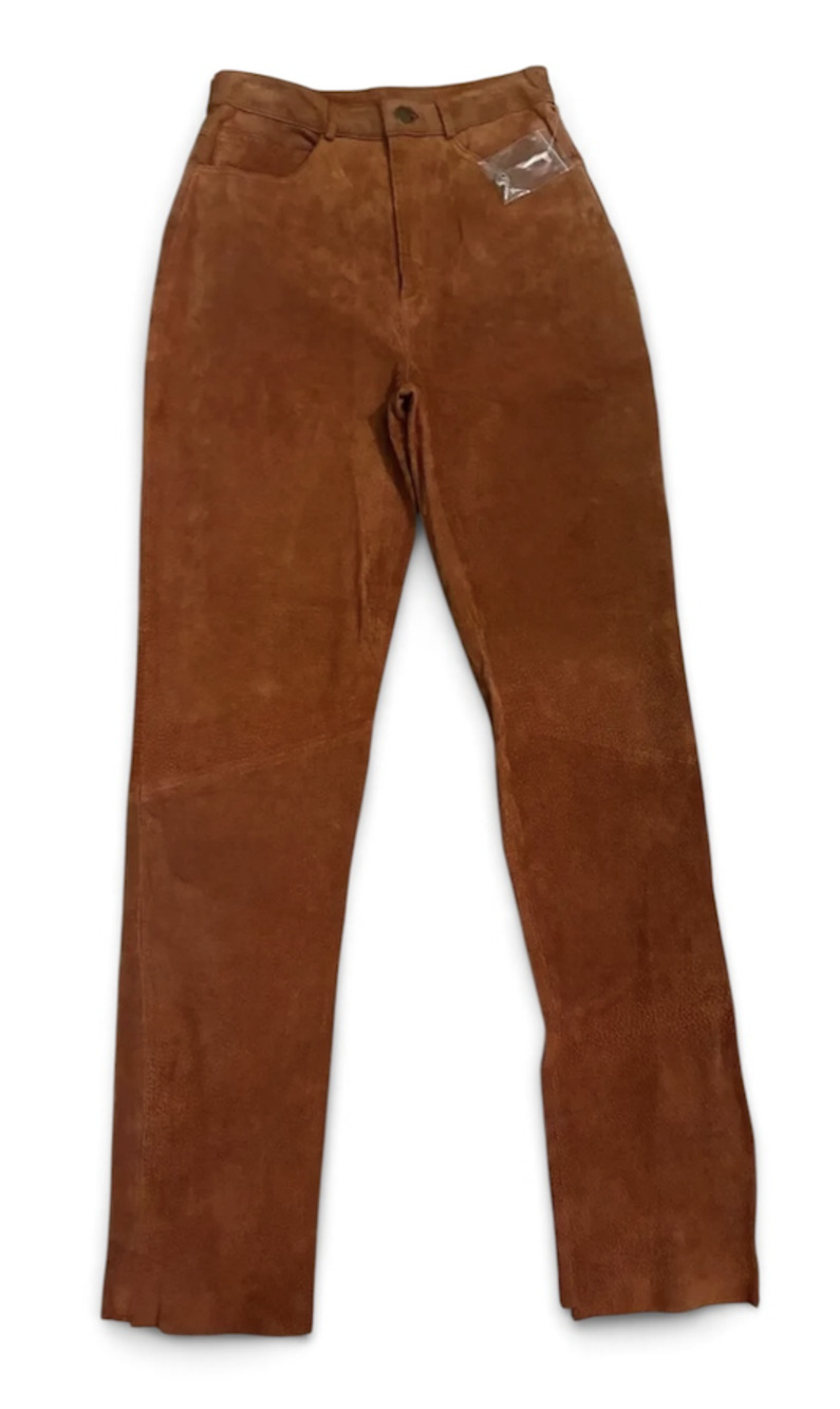 VTG 80s-90s Lew Magram New York Genuine Suede Leather Pants Modern Size XS